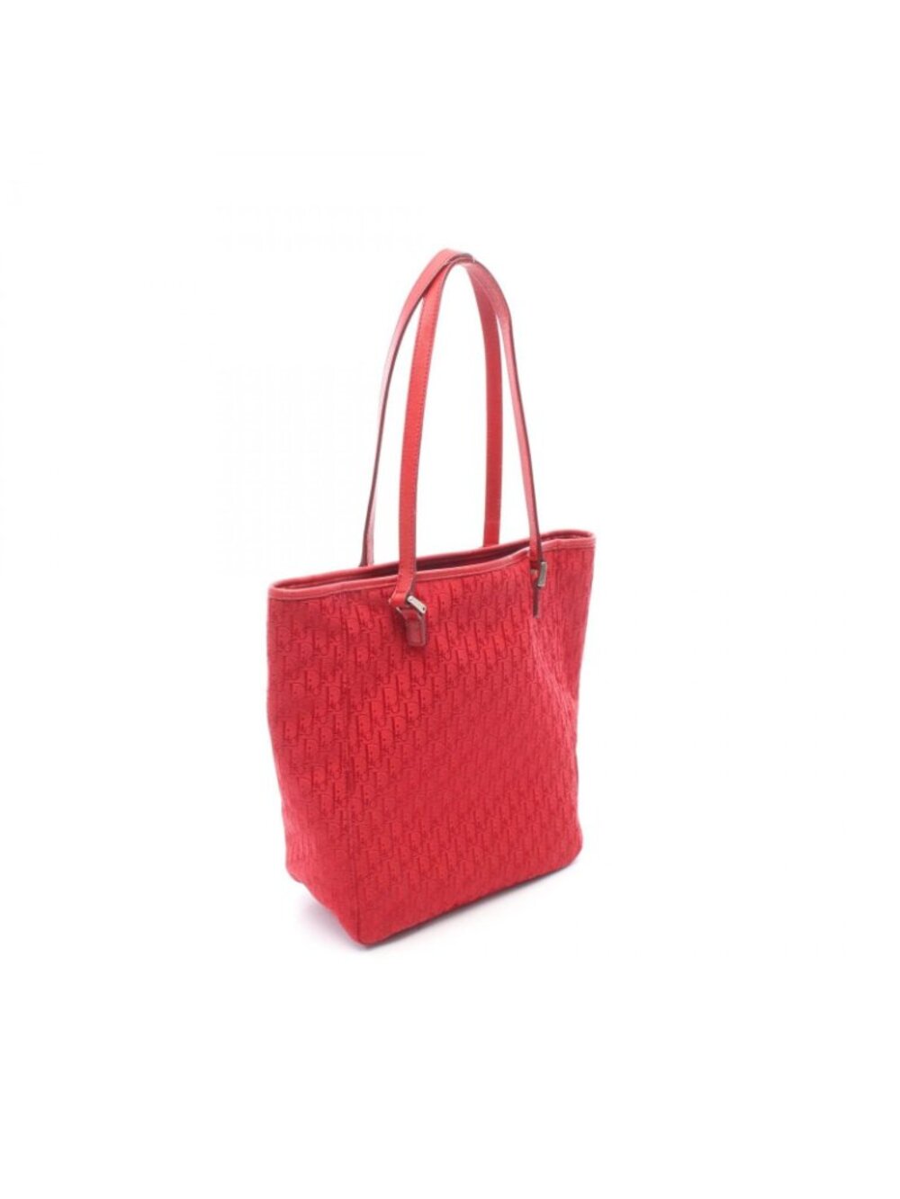★SOLD★ Dior Tote Trotter Red Canvas Leather - Picture 2 of 11